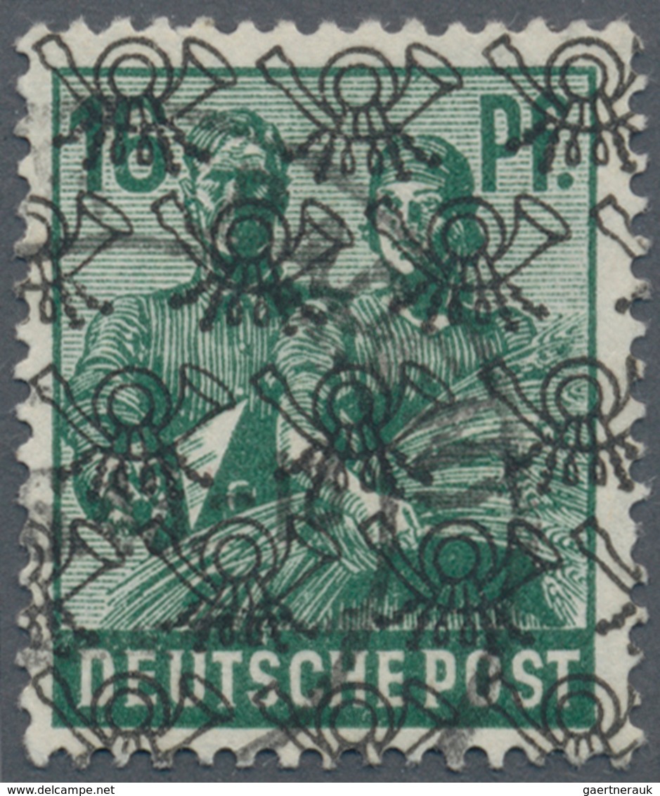 Bizone: 1948. Netzaufdruck 16 Pf In C-Farbe, Gestempelt. ARGE-Farbbestimmung. (Michel 400,- Euro) - Other & Unclassified