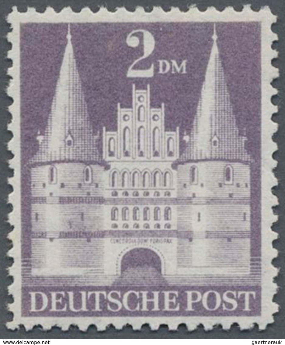 Bizone: 1948, 2 DM Bauten Type Ib Mit 5 Statt 6 Stufen, Postfrisch, Gepr. Salomon, Mi -.- - Autres & Non Classés