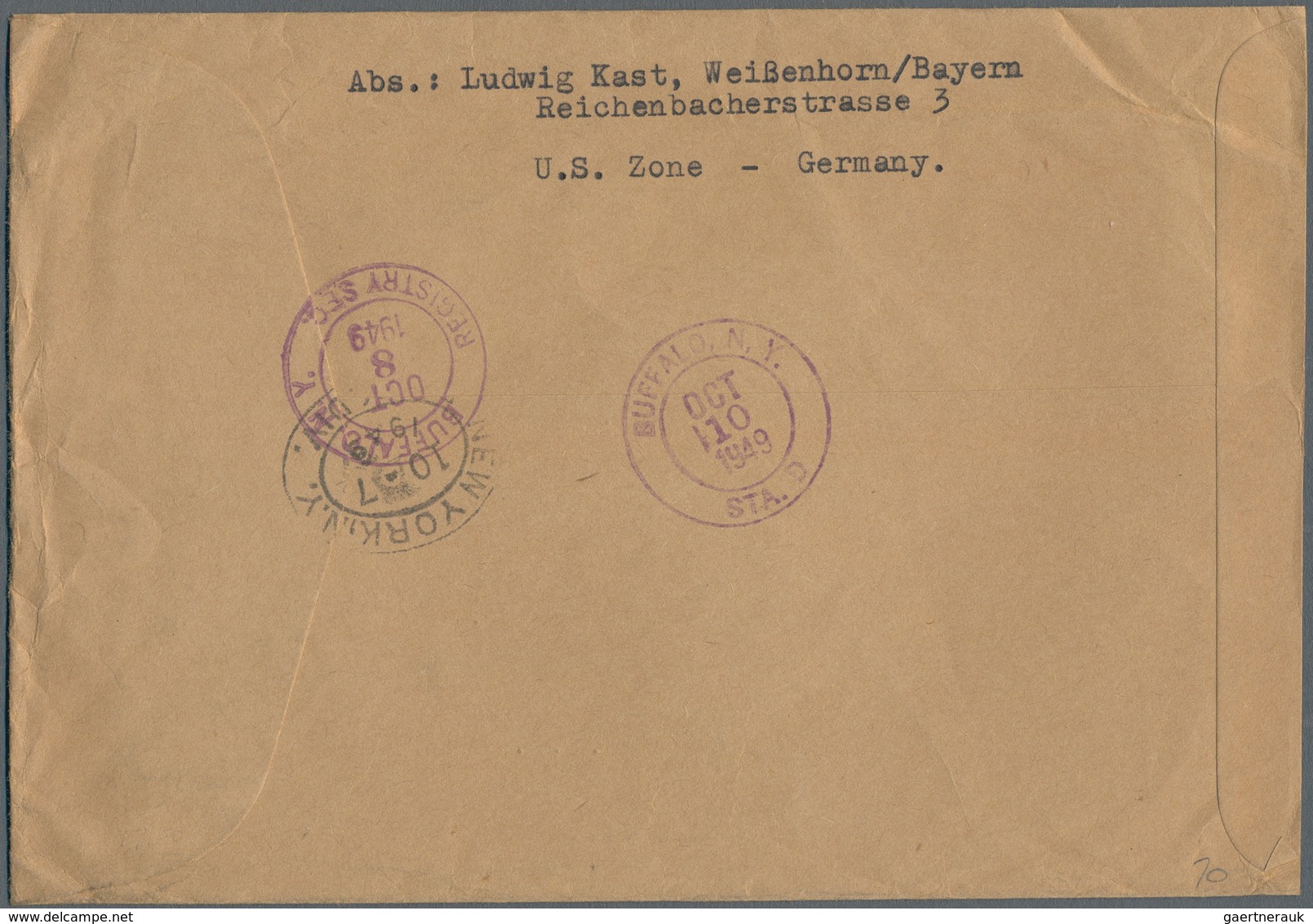 Bundesrepublik Deutschland: 1949, 10 U. 20 Pf Bundestag Und 10 - 30 Pf Goethe Entwertet Mit Altem Ba - Lettres & Documents