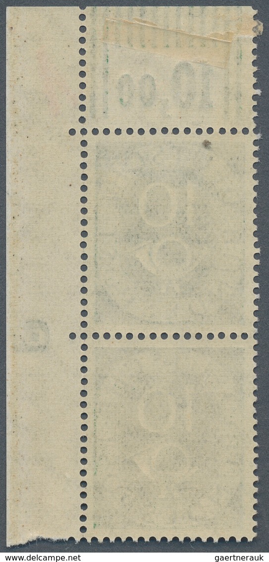 Bundesrepublik Deutschland: 1951, 10 Pf Posthorn Im Senkr. Paar Aus Der Rechten Oben Bogenecke Mit D - Briefe U. Dokumente