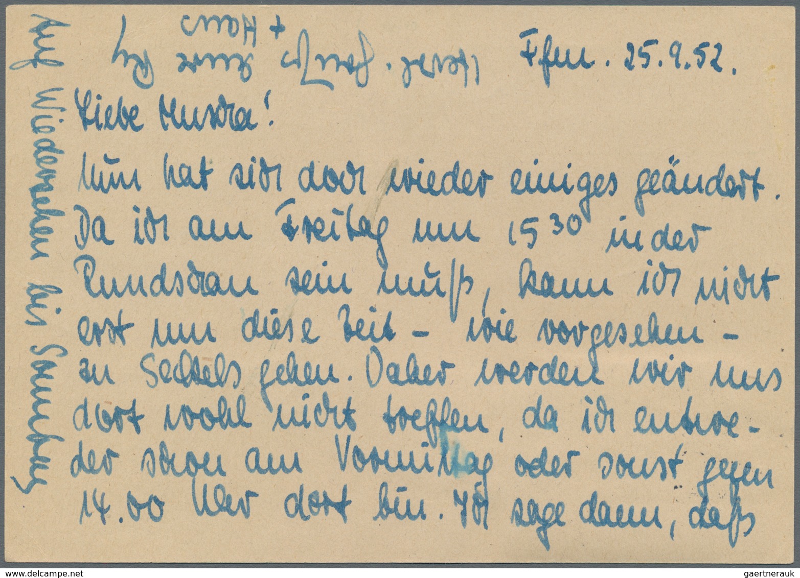 Bundesrepublik Deutschland: 1953, 10 Pf Bundesjugendplan, Rechtes Oberes Eckrandstück Mit Grünem Far - Briefe U. Dokumente