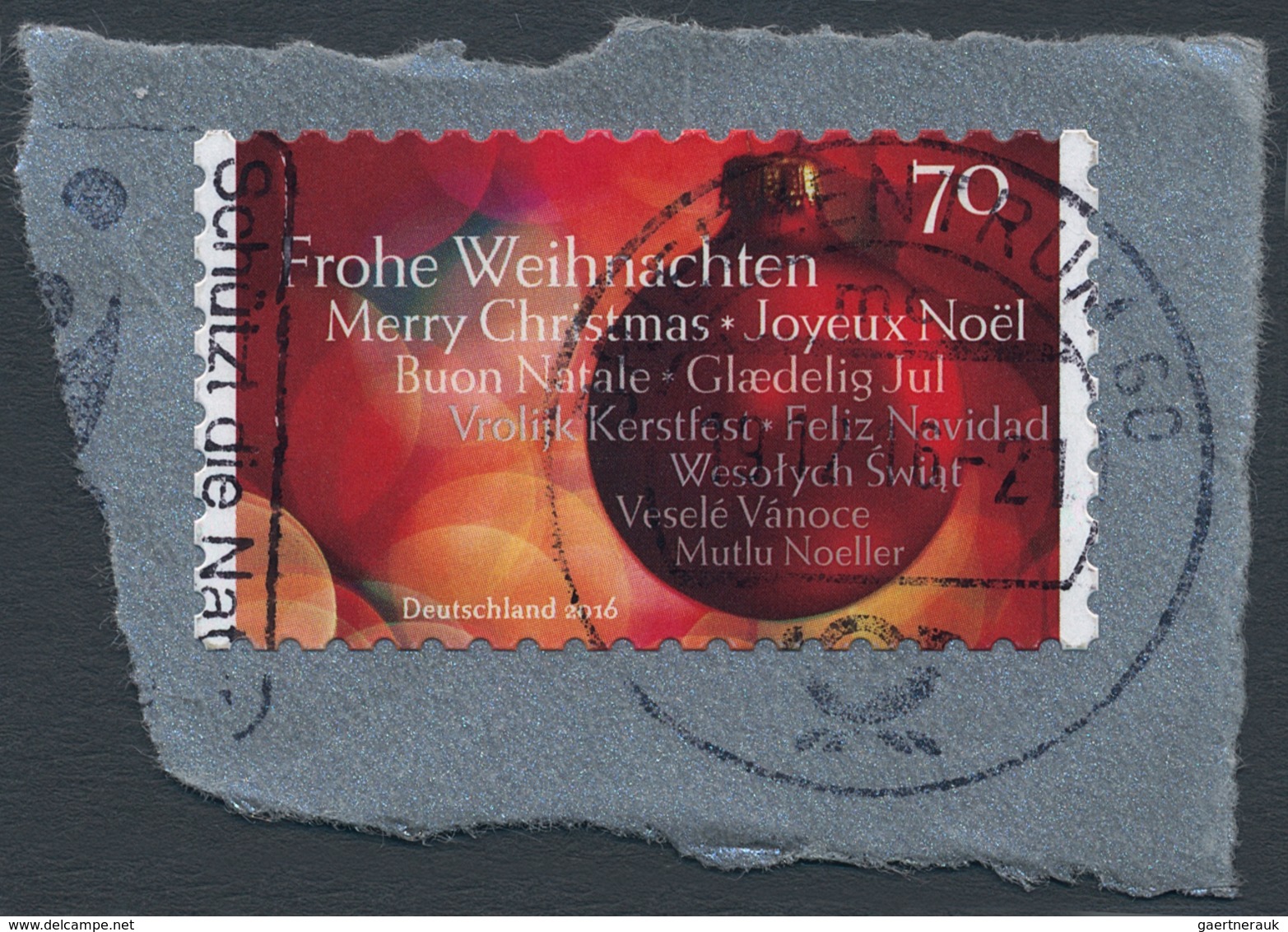 Bundesrepublik Deutschland: 2016, Weihnachtsmarke Zu 70 Cent Selbstklebend, Mit Fehldruck "Jul" Groß - Covers & Documents