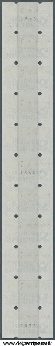 Bundesrepublik - Automatenmarken: 1981, 10 Pf Im 11er-Streifen Mit 3 Rückseitigen Zählnummern, Alle - Machine Labels [ATM]