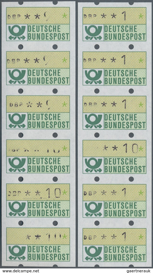 Bundesrepublik - Automatenmarken: 1981, 10 Pf U. 40 Pf Zusammenhängend, Beide Marken Mit Abart "DBP - Machine Labels [ATM]