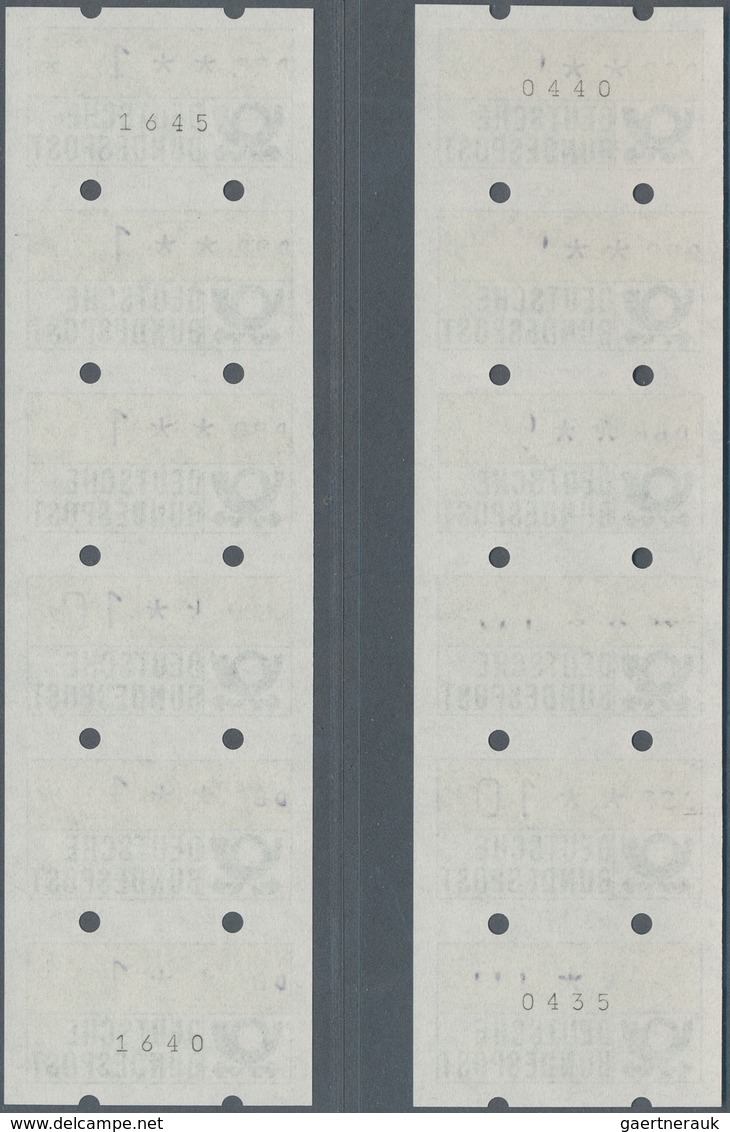 Bundesrepublik - Automatenmarken: 1981, 10 Pf U. 40 Pf Zusammenhängend, Beide Marken Mit Abart "DBP - Machine Labels [ATM]