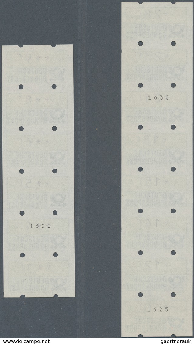 Bundesrepublik - Automatenmarken: 1981, 10 Pf - 280 Pf Kompl. Tastensatz Mit 14 Werten, Zusammenhäng - Automatenmarken [ATM]