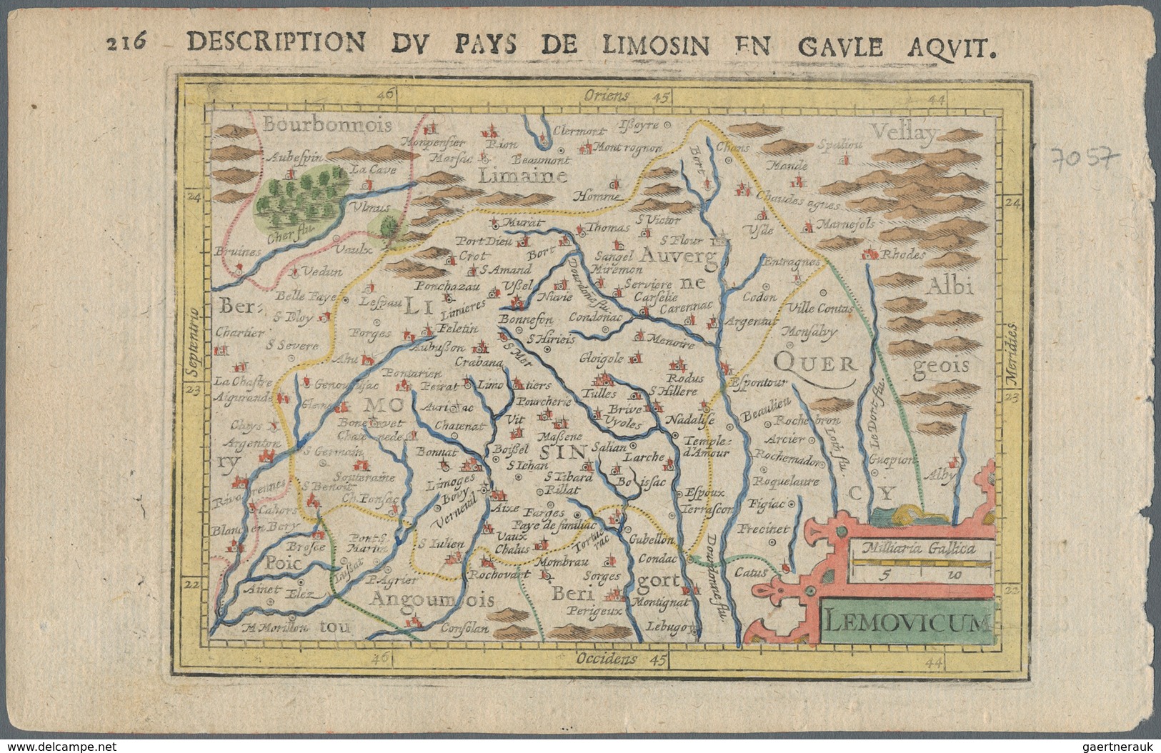 Landkarten Und Stiche: 1610. Lemovicum, Description Du Pays De Limosin En Gaule Aquit. Attractive Sm - Geography