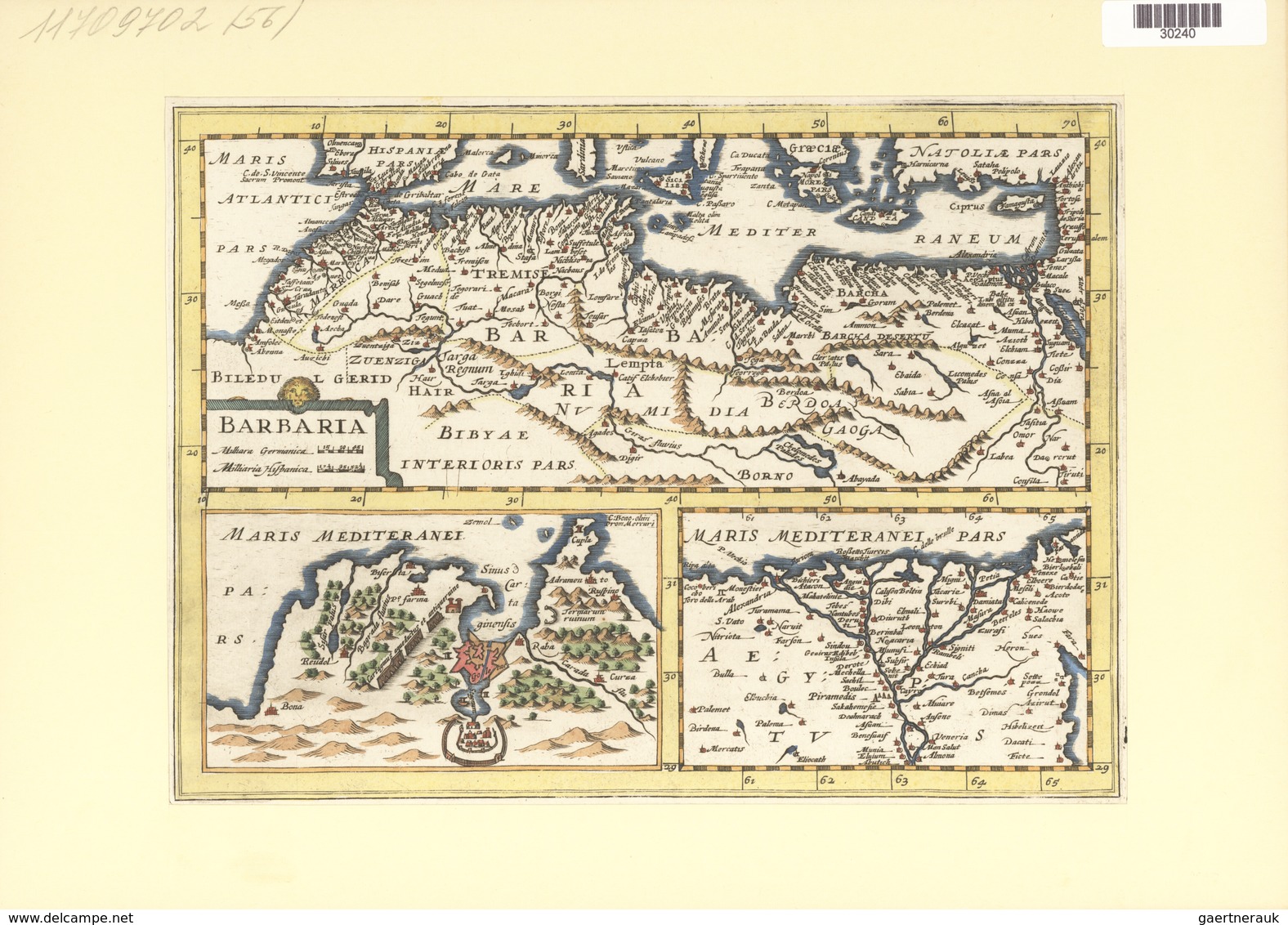 Landkarten Und Stiche: 1734. Barbary, As Published In The Mercator Atlas Minor 1734 Edition. Nice Th - Géographie