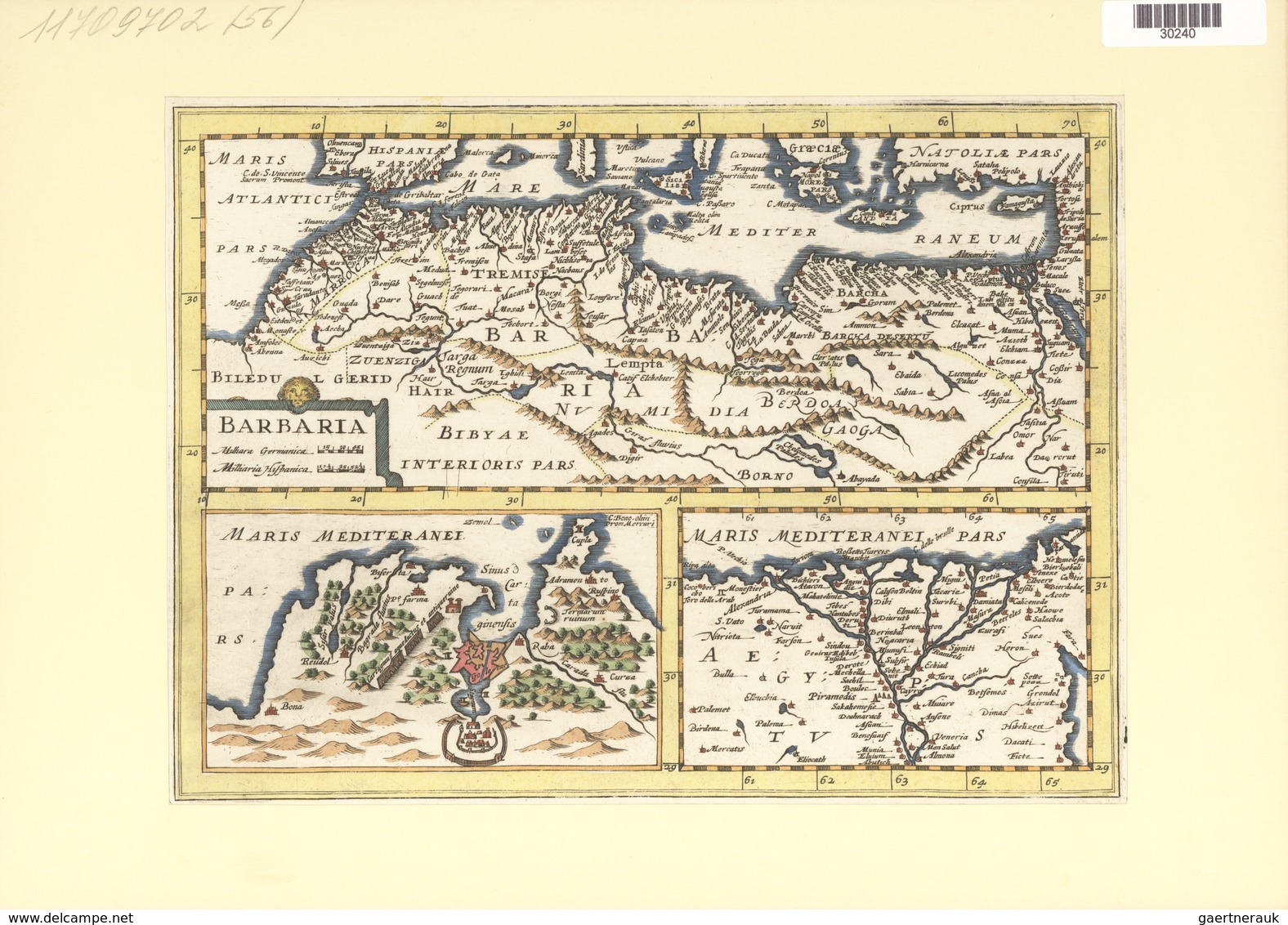 Landkarten Und Stiche: 1734. Barbary, As Published In The Mercator Atlas Minor 1734 Edition. Nice Th - Geography