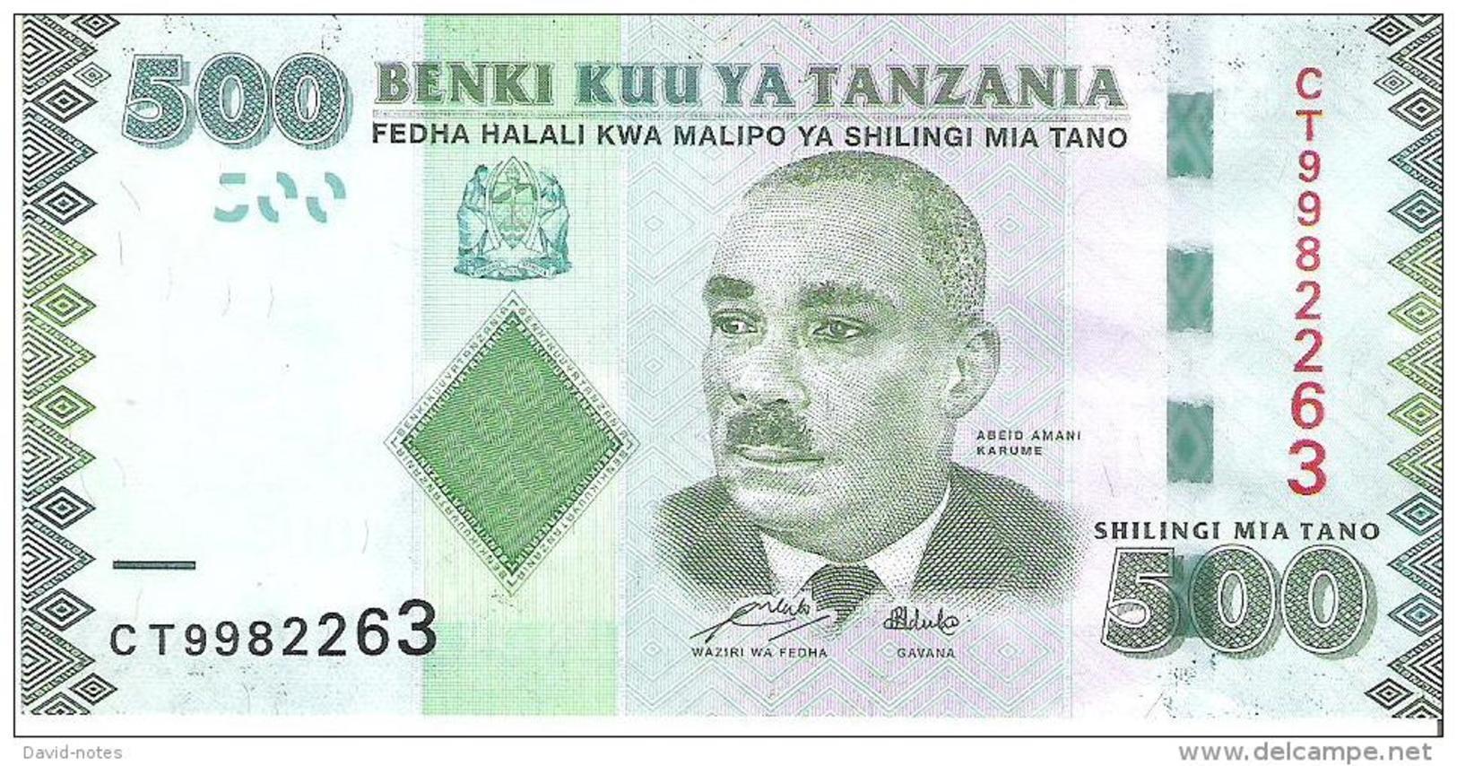 Tanzania - Pick 40 - 500 Shillings 2011 - Unc - Tanzania