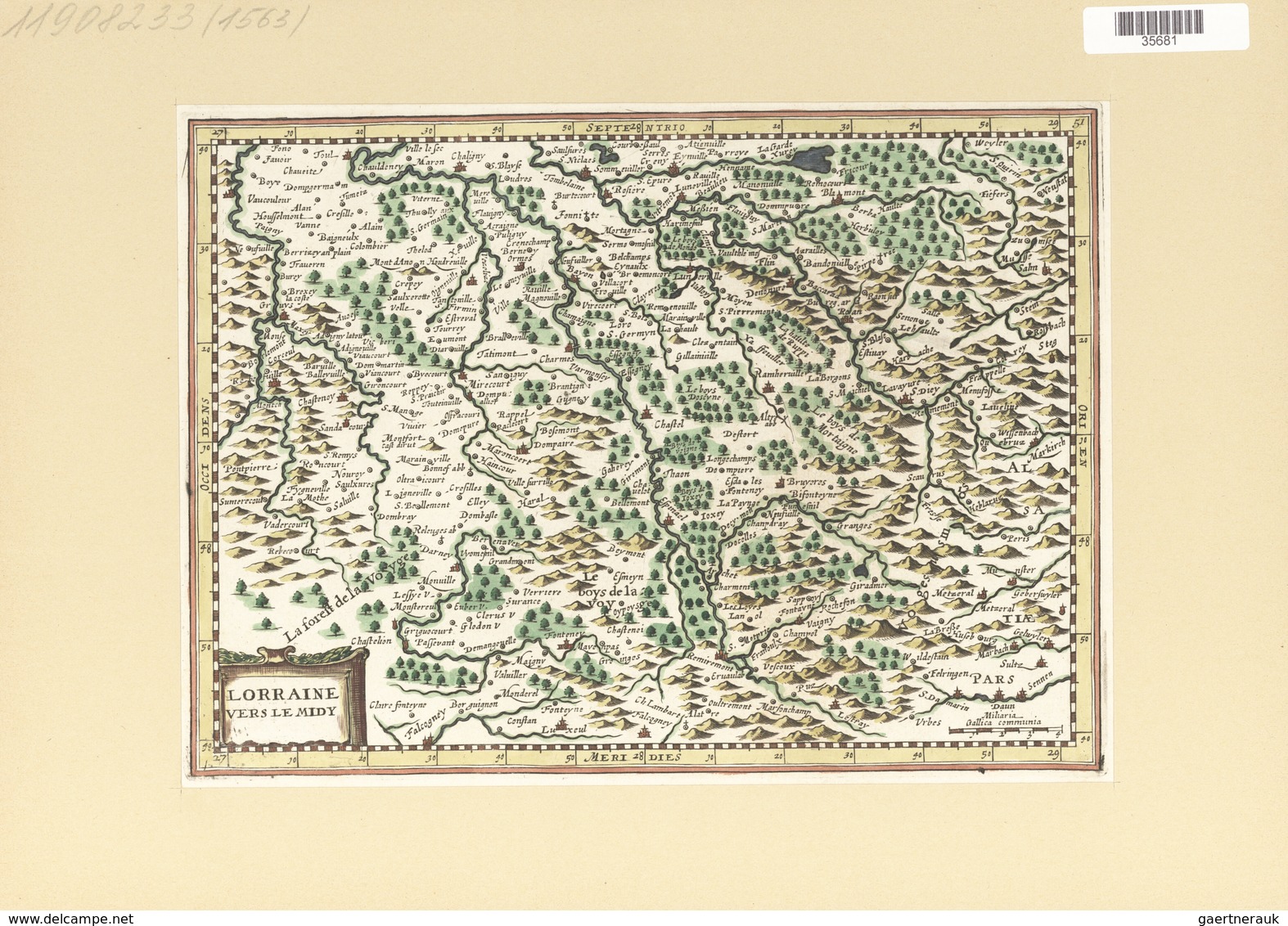 Landkarten Und Stiche: 1734. Map Of Lorraine / Lothringen, France/Germany. From The Mercator Atlas M - Geographie