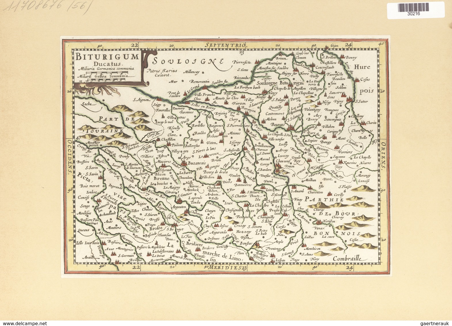 Landkarten Und Stiche: 1734. Biturgium Ducatus. Map Of The Bordeaux Region Of France, Published In T - Geographie