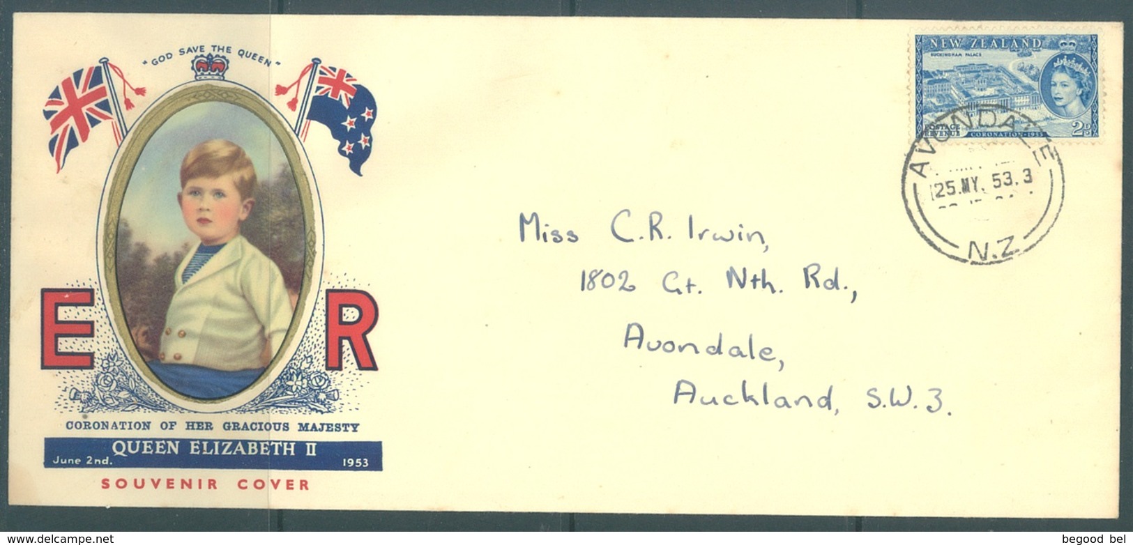 NEW ZEALAND - 25.5.1953 - FDC - SPECIAL EDITION - ELIZABETH II CORONATION - Yv 318-322 - Lot 18966 - FDC