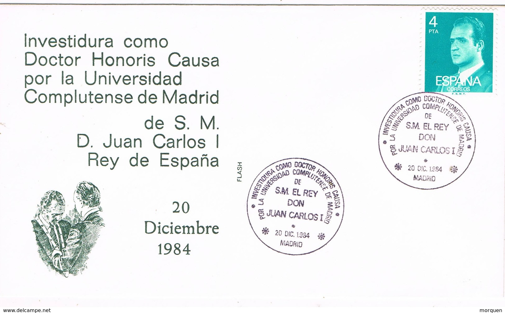 31407. Carta MADRID 1984. Investiudura Rey Juan Carlos Doctor Universidad Complutense - Cartas & Documentos