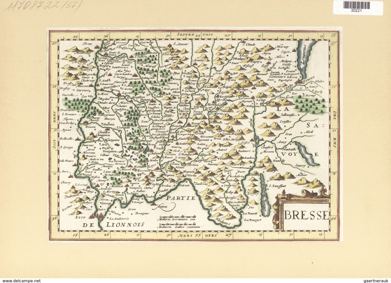 Landkarten Und Stiche: 1734. Bresse. Map Of The Bresse, Burgundy Region Of France, Published In The - Geography