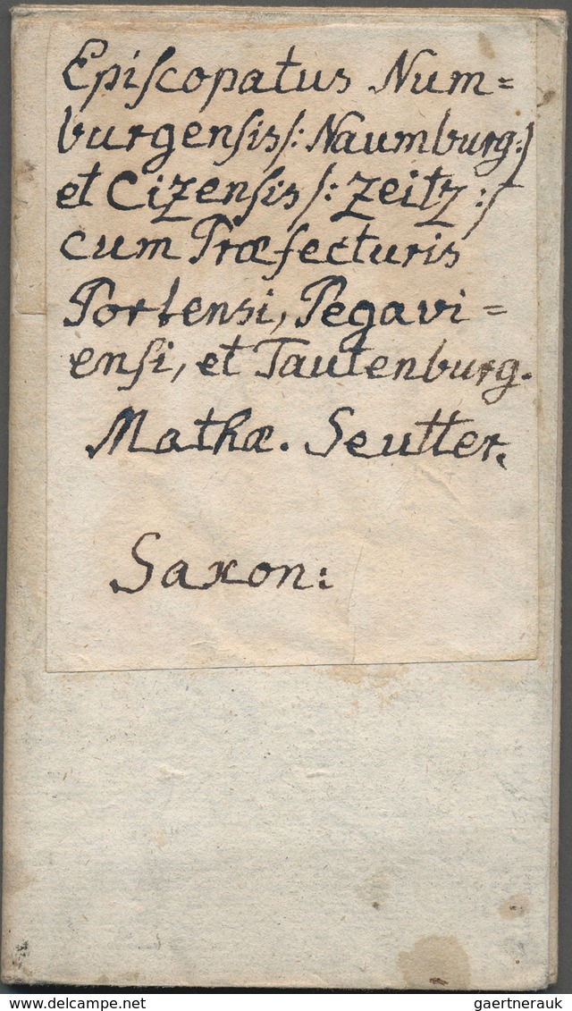 Landkarten Und Stiche: 1750. (ca.) Episcopatus Numburgensis Et Cizensis Delineatio Geographica, Adje - Géographie