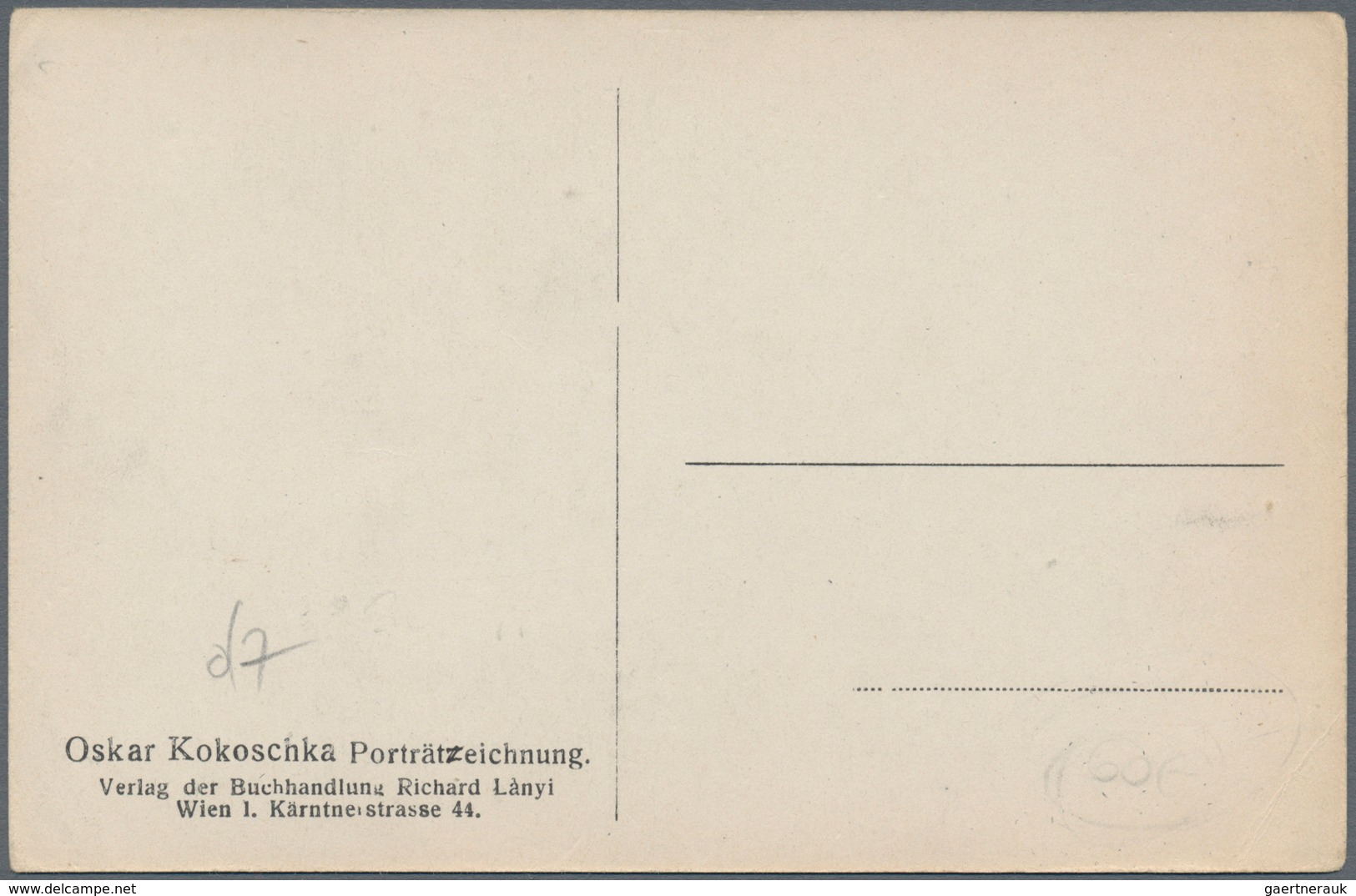 Ansichtskarten: Künstler / Artists: KROKOSCHKA Oskar (1886-1980), österreichischer Maler, Grafiker U - Unclassified