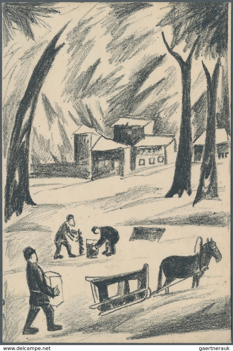 Ansichtskarten: Künstler / Artists: LARIONOW, Michail Fjodorowitsch (1881-1964), Russischer Maler, D - Non Classés