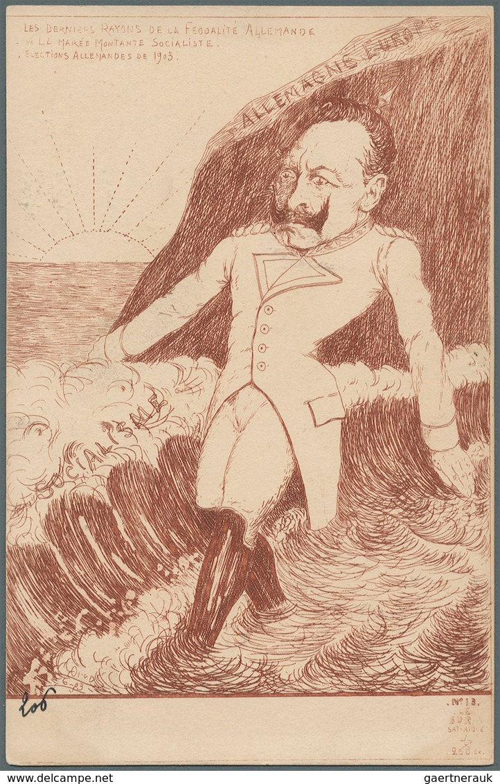 Ansichtskarten: Künstler / Artists: Orens Denizard, "Burin Satirique", 1903, Nr. 13: Kaiser Wilhelm - Unclassified