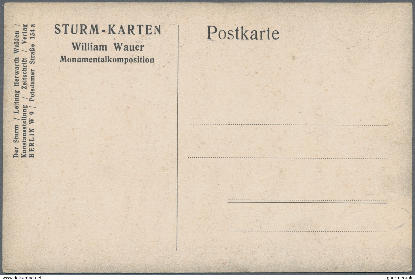 Ansichtskarten: Künstler / Artists: WAUER, William (1866-1962), Deutscher Bildhauer Und Filmregisseu - Unclassified