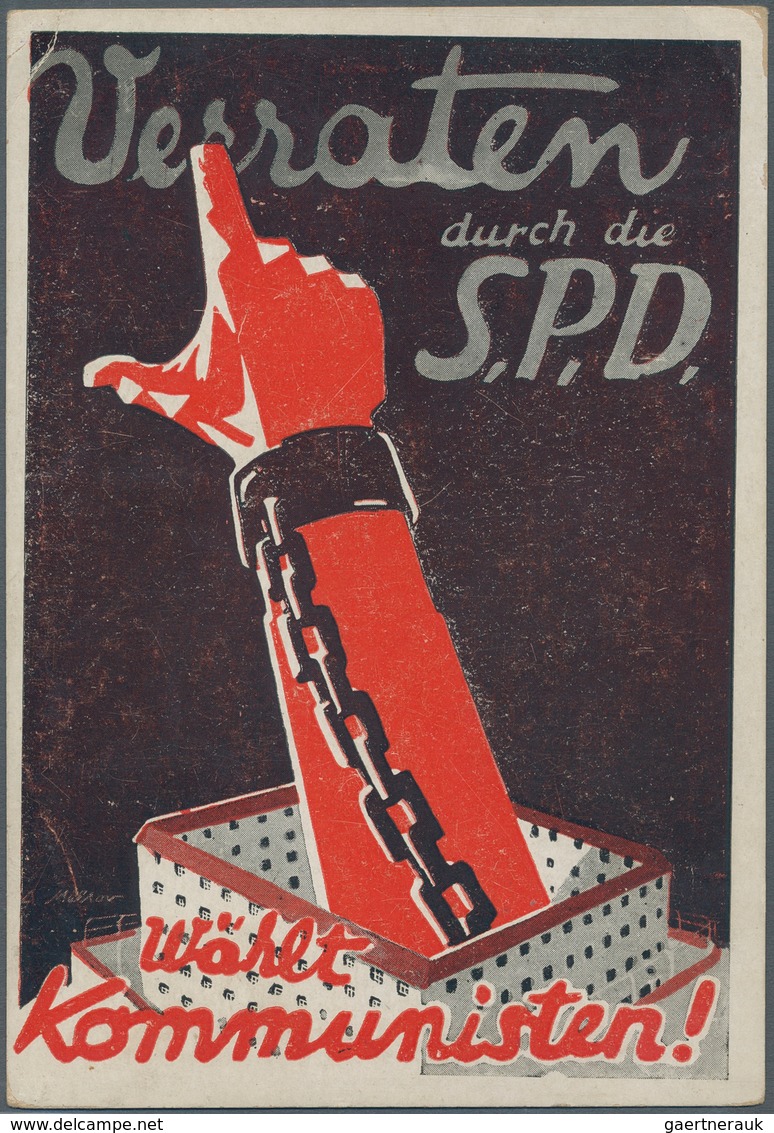 Ansichtskarten: Politik / Politics: DEUTSCHLAND 1928, "Verraten Durch Die S.P.D. Wählt Kommunisten!" - People