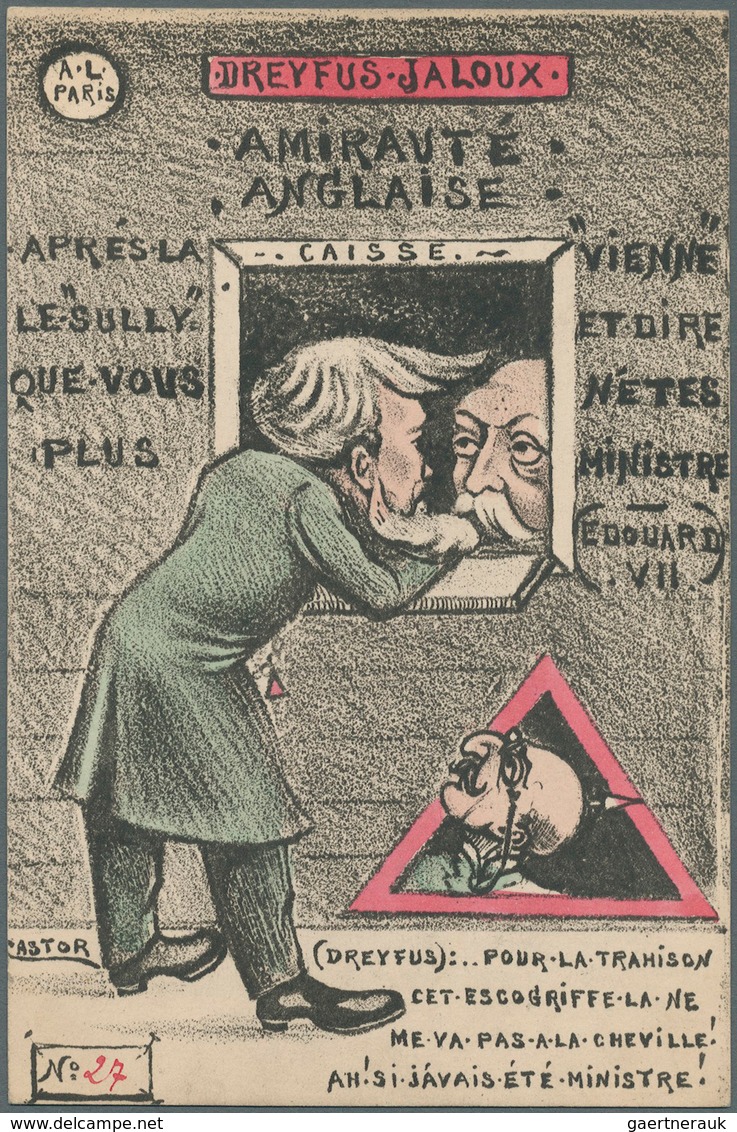Ansichtskarten: Politik / Politics: Dreyfus-Affaire, Castor, 3 Sehr Attraktive Karten Zur Dreyfus-Af - Persönlichkeiten