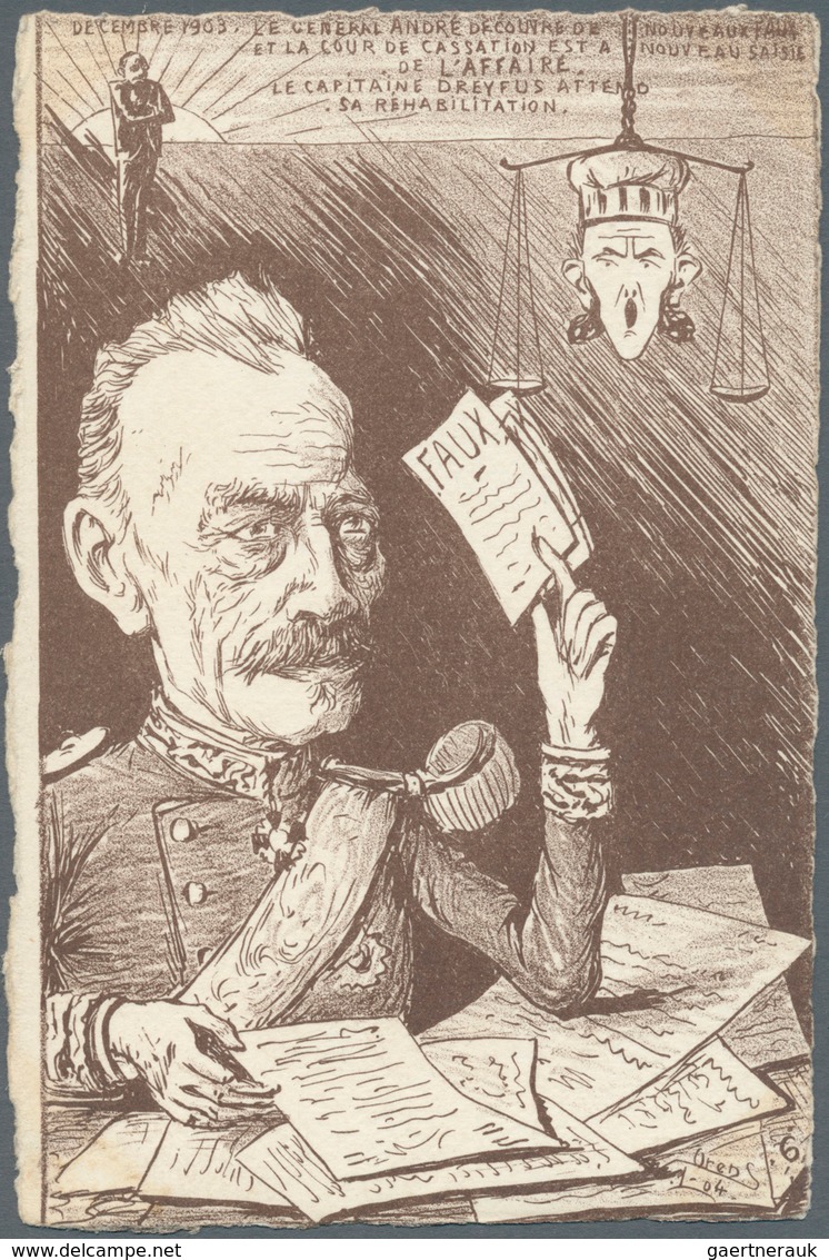 Ansichtskarten: Politik / Politics: Orens, 1904: Zwei Verschiedene Serien Zu 6 Karten Zur Dreyfus- A - Personnages