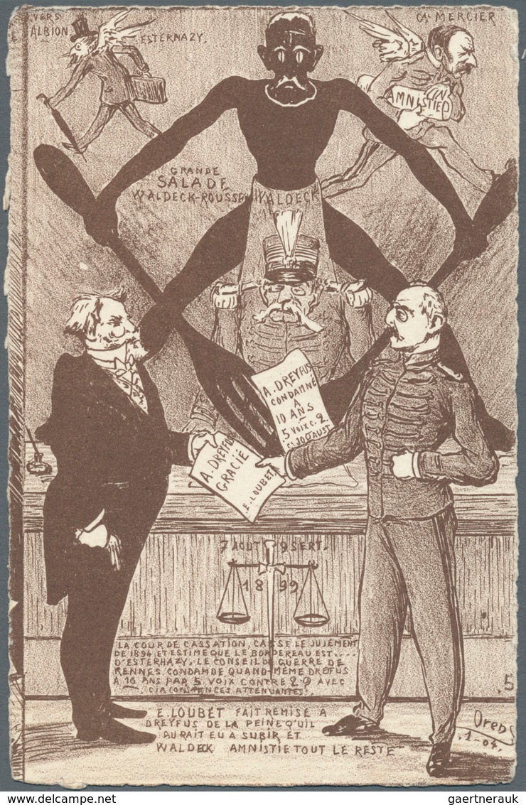 Ansichtskarten: Politik / Politics: Orens, 1904: Zwei Verschiedene Serien Zu 6 Karten Zur Dreyfus- A - Personnages