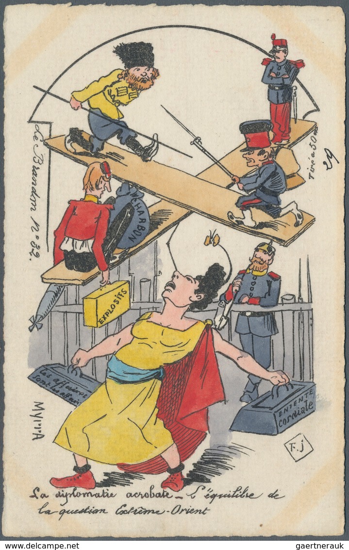 Ansichtskarten: Politik / Politics: RUSSLAND, Ca. 1904 Französische Karikatur Aus Der Serie "Le Bran - Persönlichkeiten