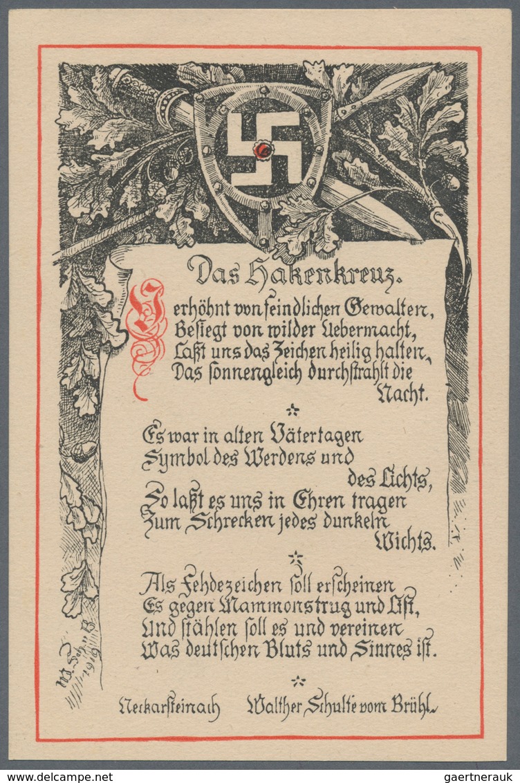 Ansichtskarten: Propaganda: 1919: Das Hakenkreuz, Verhöhnt Von Feindlicher Gewalten...Lasst Uns Das - Partis Politiques & élections