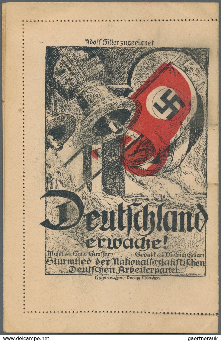 Ansichtskarten: Propaganda: 1923 Ca., "Deutschland Erwache" Frühe Illustration Auf Einer 40 Pfg. Ger - Parteien & Wahlen