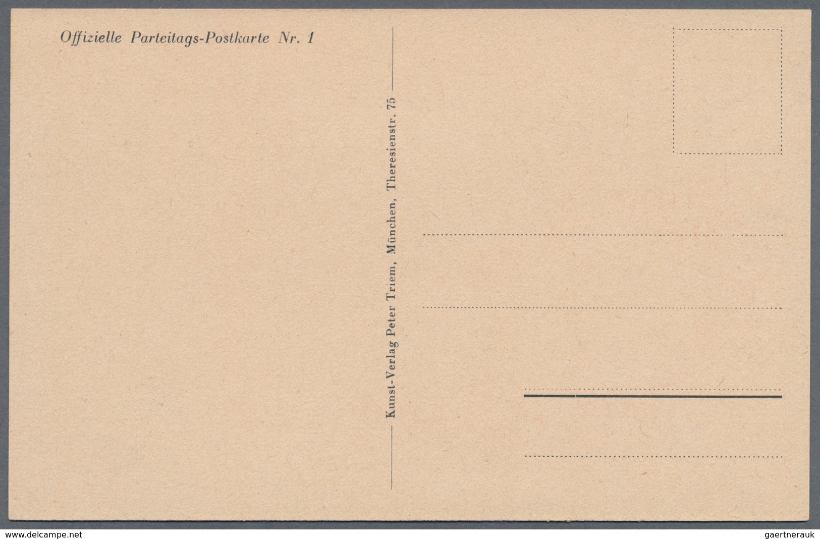 Ansichtskarten: Propaganda: 1929 Reichsparteitag Party Rally Nr1 Propaganda Card. An Rare, Early Ral - Partis Politiques & élections