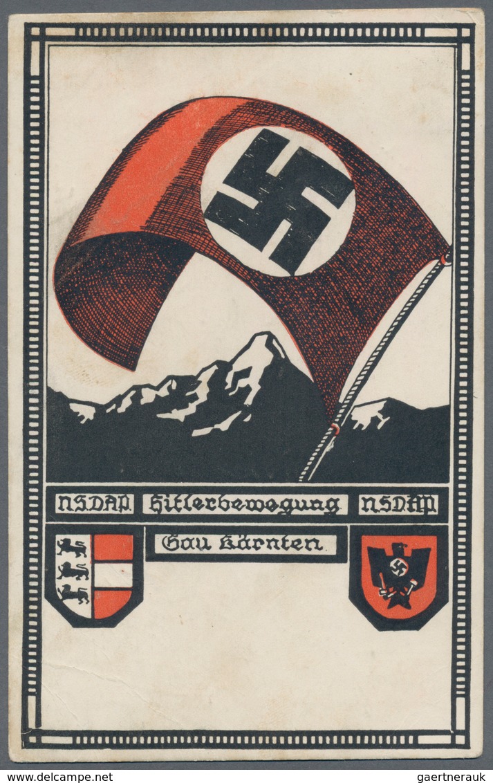 Ansichtskarten: Propaganda: 1929. Extremely Rare Austria Nazi Party Gau Kaertnen (Carinthia Region I - Partis Politiques & élections