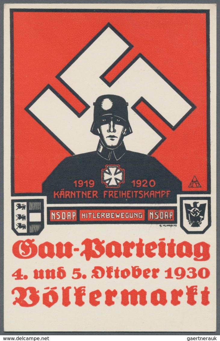 Ansichtskarten: Propaganda: 1930. Gau-Parteitag Völkermarkt [Klagenfurt] 4-5 October 1930: Rare Aust - Partis Politiques & élections