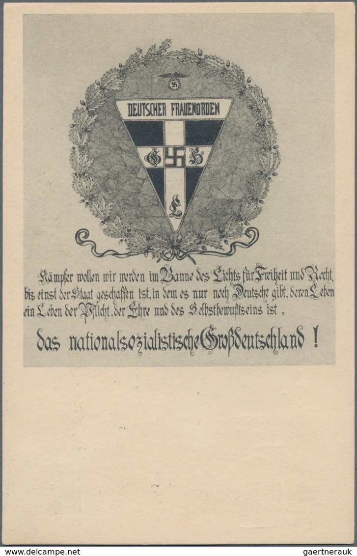 Ansichtskarten: Propaganda: 1930. Very Scarce Card From The Deutscher Frauenorden / Order Of German - Parteien & Wahlen