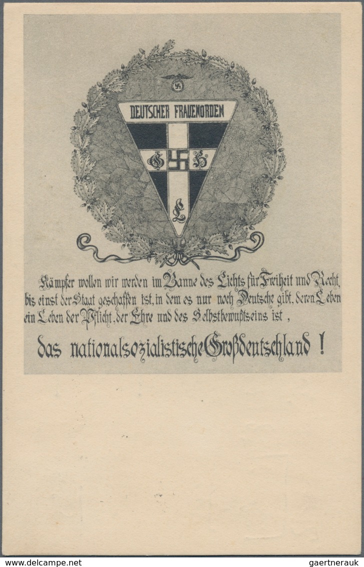 Ansichtskarten: Propaganda: 1930. Very Scarce Card From The Deutscher Frauenorden / Order Of German - Political Parties & Elections