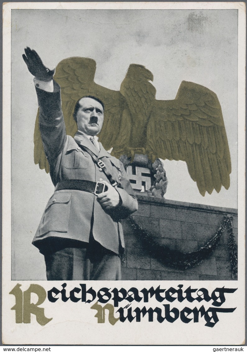 Ansichtskarten: Propaganda: 1935 Nürnberg Reichsparteitag / Nazi Party Rally Propaganda Card. Slight - Parteien & Wahlen