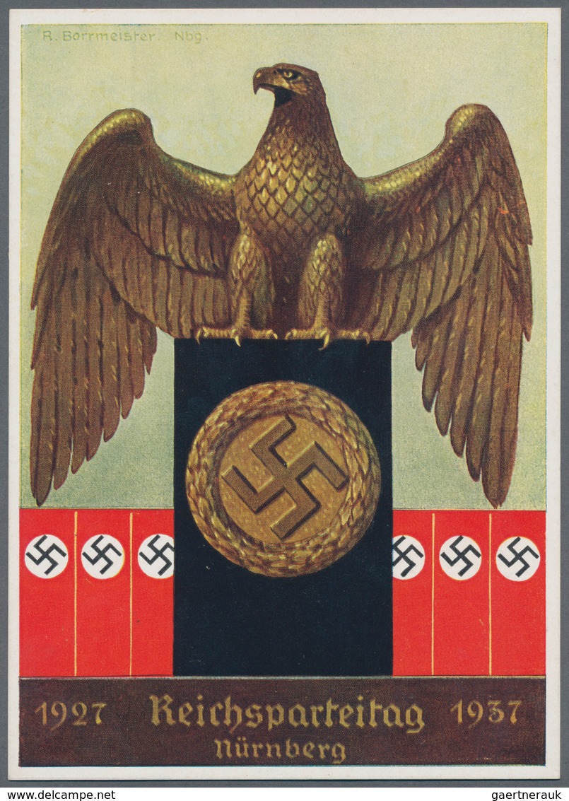 Ansichtskarten: Propaganda: 1937. Nürnberg Reichsparteitag / Nuremberg Rally Day Propaganda Card, Un - Partis Politiques & élections