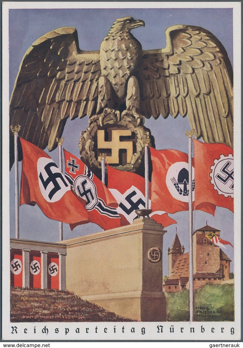 Ansichtskarten: Propaganda: 1938, "Reichsparteitag Nürnberg", Farbige Propagandakarte Mit Abbildung - Parteien & Wahlen