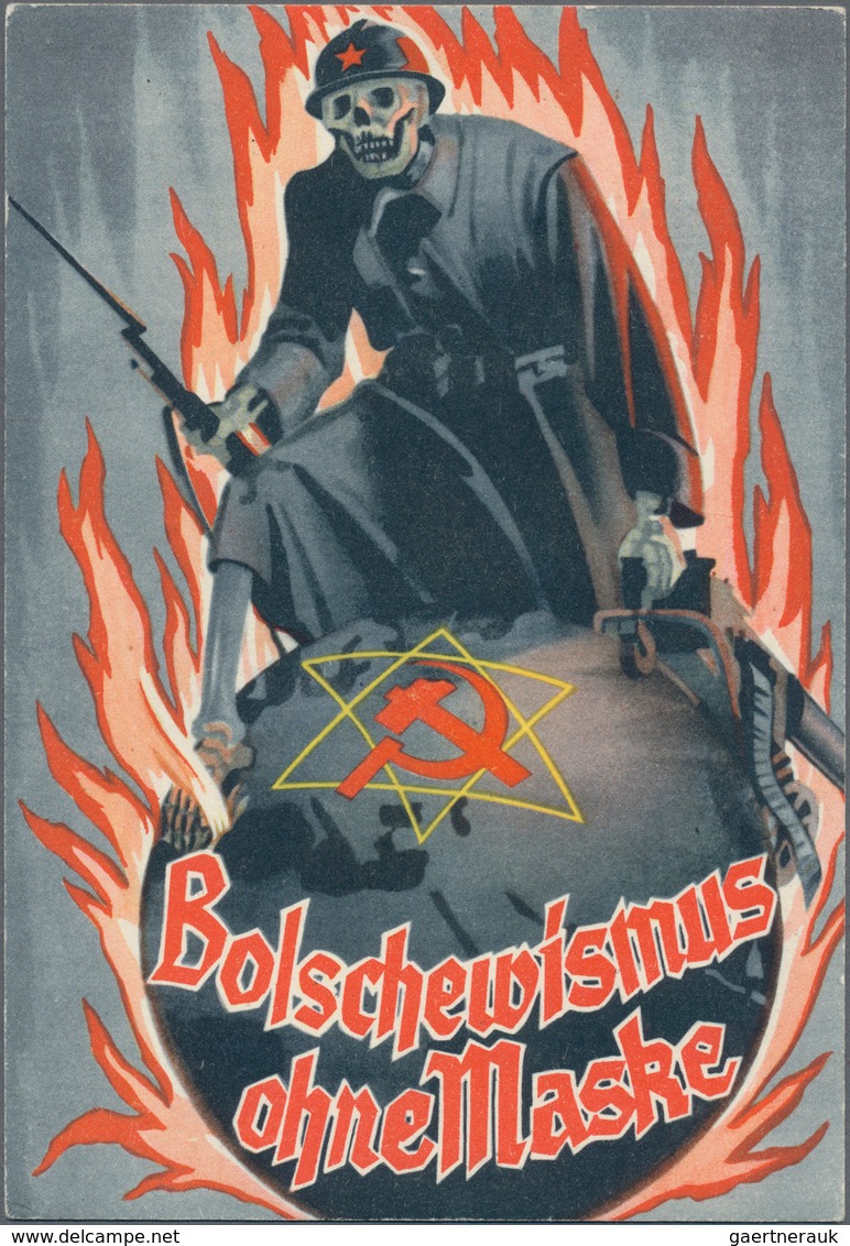 Ansichtskarten: Propaganda: 1939. Anti-Bolshevik, Anti-Communist "Bolschewismus Ohne Mask (Bolshevis - Parteien & Wahlen