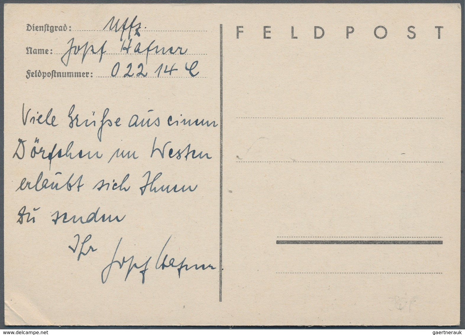 Ansichtskarten: Propaganda: 1942 Ca., "Inf.-Rgt. 199 Inf.-Rgt. List" Sign. Huff, Farbige Feldpostkar - Parteien & Wahlen