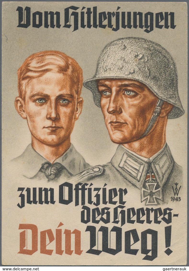 Ansichtskarten: Propaganda: 1943. "Vom Hitlerjungen Zum Offizier Des Heeres - Dein Weg!" / From Hitl - Partis Politiques & élections