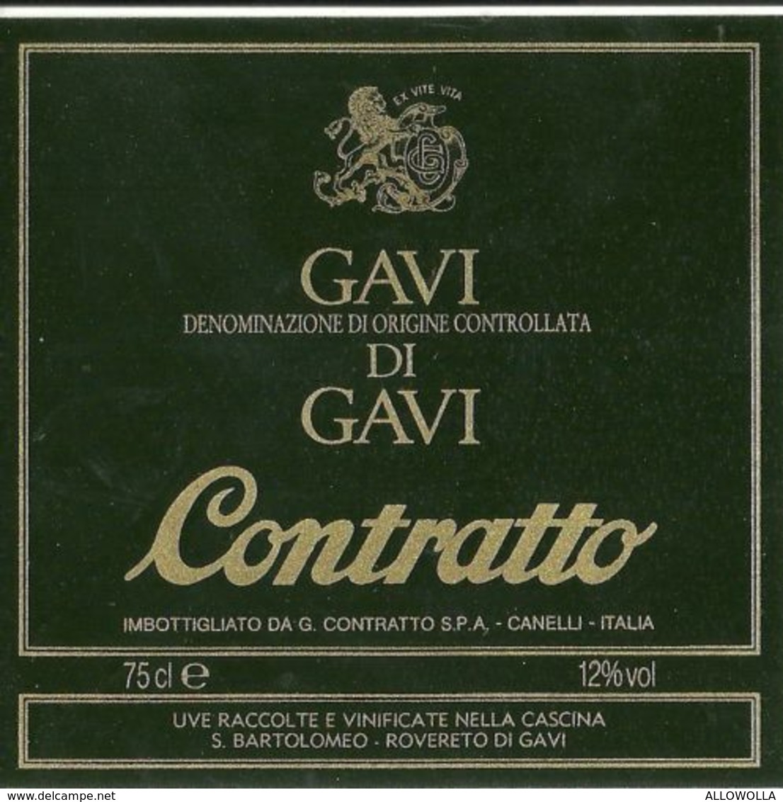 2398 " GAVI DI GAVI-CONTRATTO " ETICHETTA ORIG. - Altri & Non Classificati