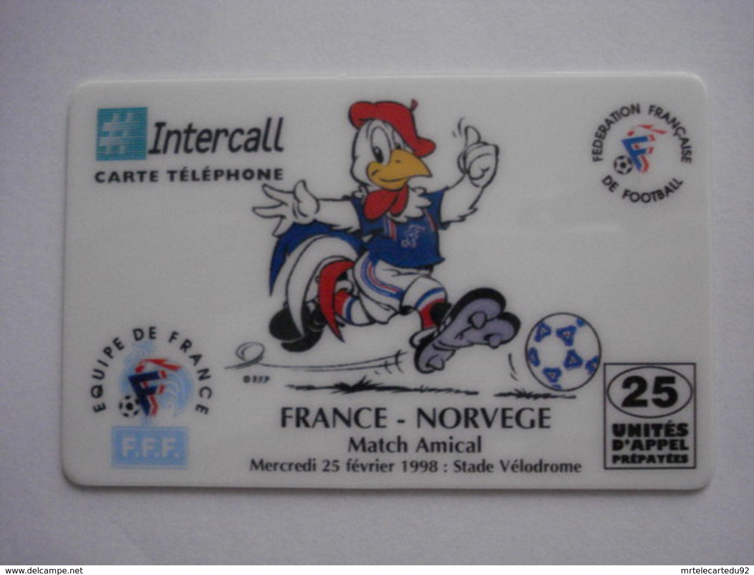 Carte Prépayée Française "INTERCALL" (utilisée Luxe) RARE. - Mobicartes (recharges)