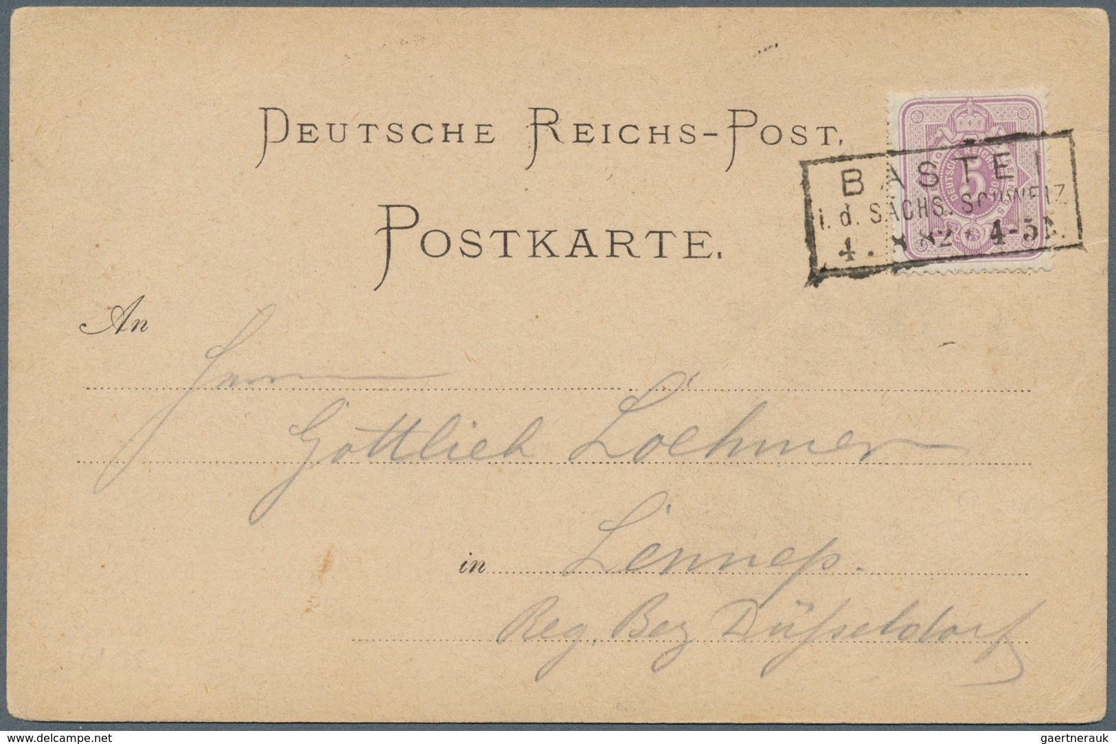 Ansichtskarten: Vorläufer: 1882, BASTEI Sächs. Schweiz, Frühe Vorläuferkarte Mit Ovalem Bild, Mit 5 - Ohne Zuordnung