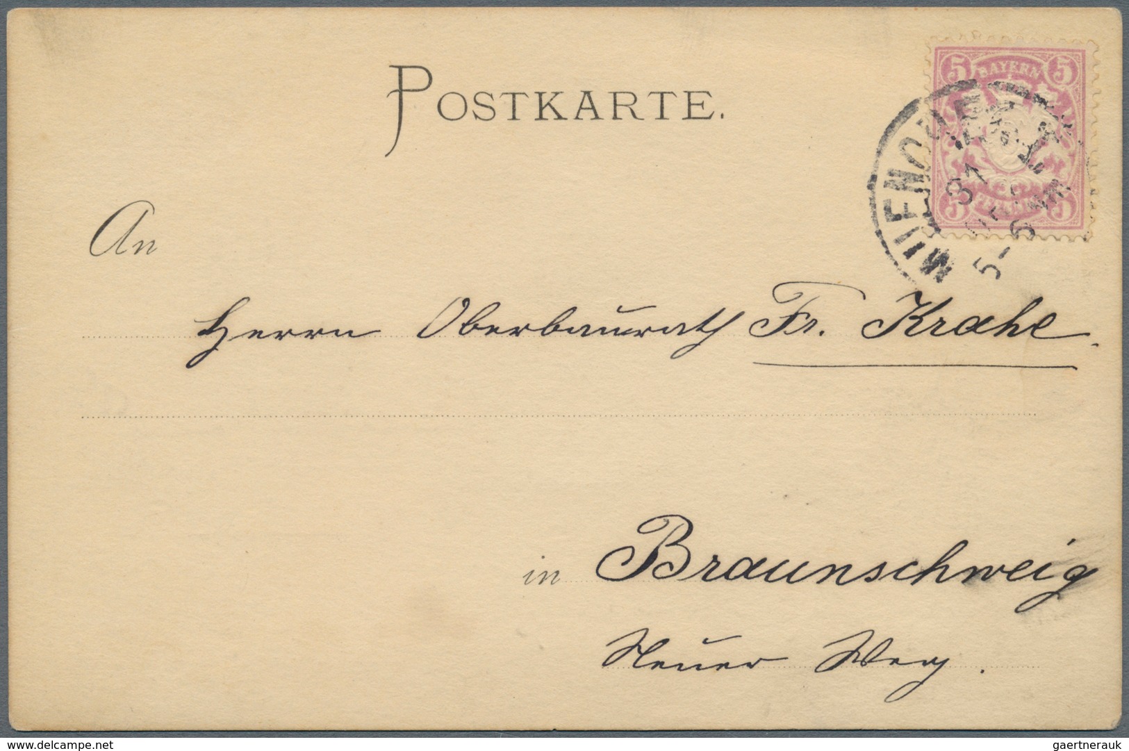 Ansichtskarten: Vorläufer: 1884 Ca., "Viel Glück Im Neuen Jahr!", Vorläuferkarte Mit K1 MUENCHEN 31. - Ohne Zuordnung