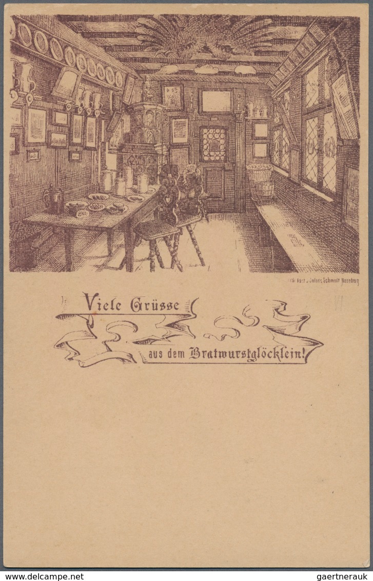 Ansichtskarten: Vorläufer: 1885,ca. NÜRNBERG, "Viele Grüsse Aus Dem Bratwurstglöcklein!", Vorläuferk - Ohne Zuordnung