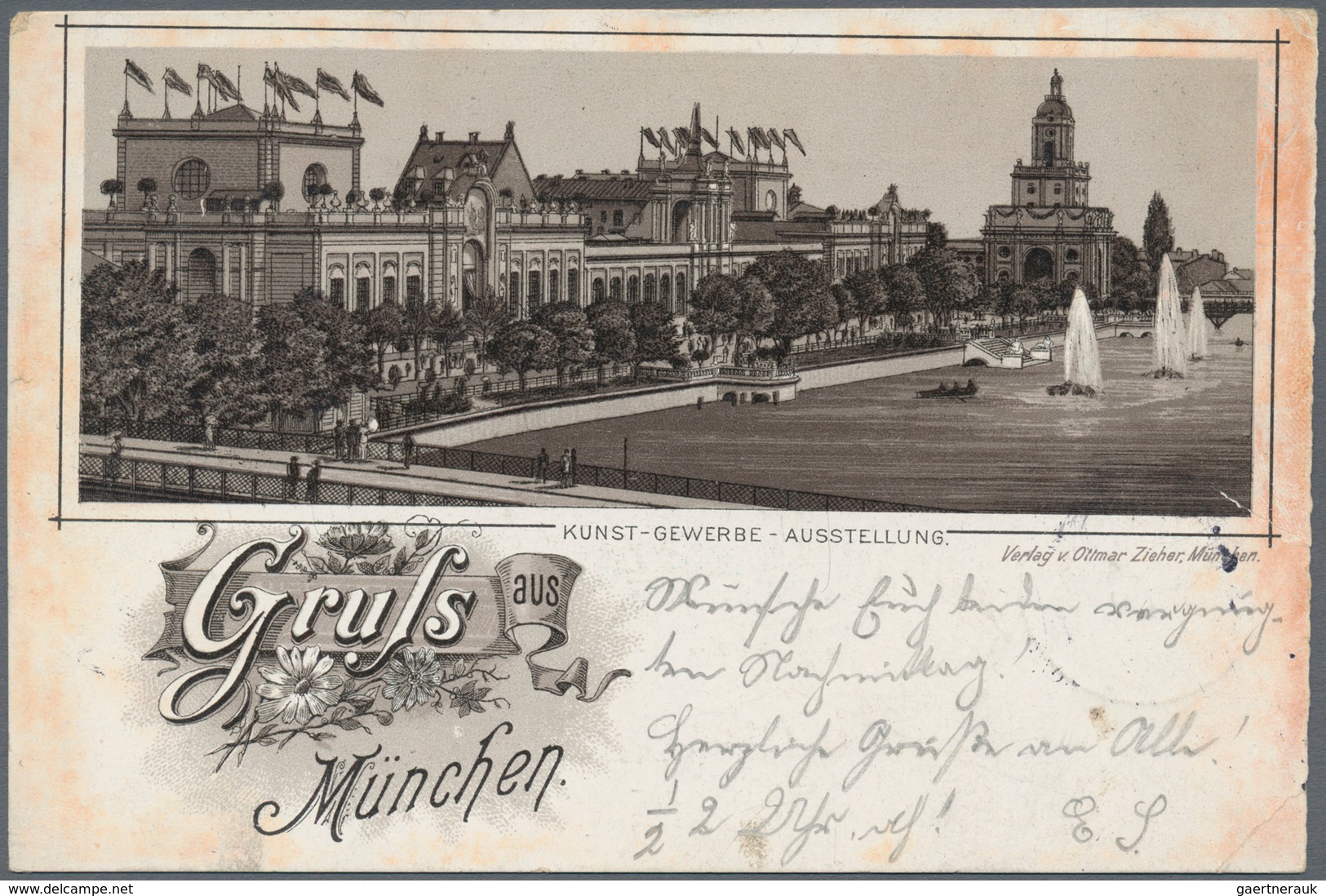 Ansichtskarten: Vorläufer: 1888, MÜNCHEN, 2 Ausstellungskarten Der Kunst-Gewerbe-Ausstellung, Eine K - Ohne Zuordnung