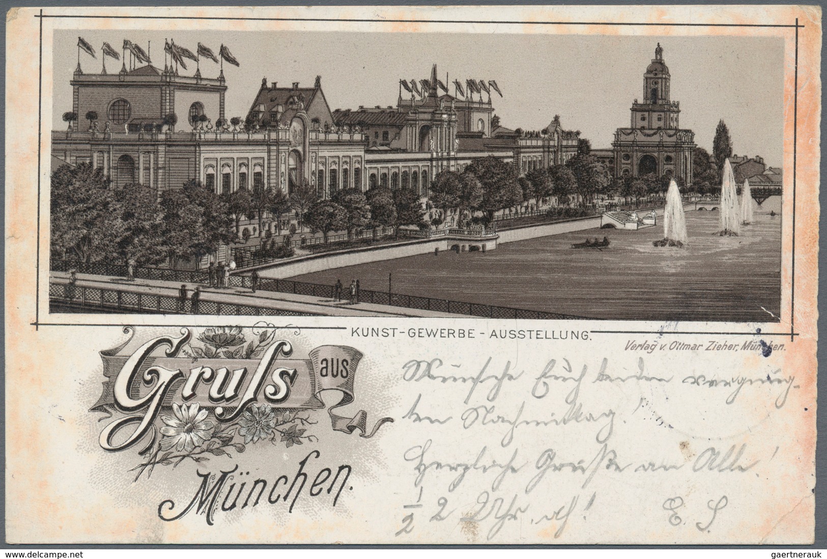 Ansichtskarten: Vorläufer: 1888, MÜNCHEN, 2 Ausstellungskarten Der Kunst-Gewerbe-Ausstellung, Eine K - Unclassified