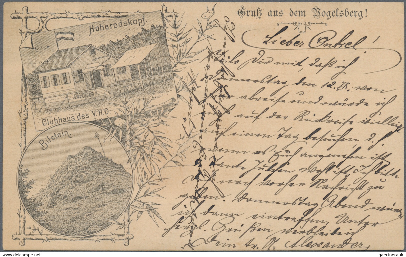 Ansichtskarten: Vorläufer: 1889, VOGELSBERG Mit Hoherodskopf Und Bilstein, Vorläuferkarte Mit K1 GED - Non Classés